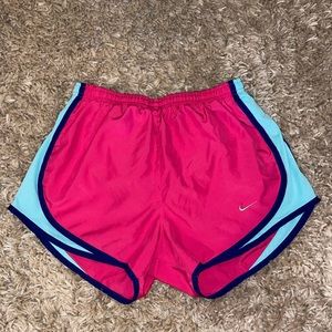 Nike shorts hot pink and light blue